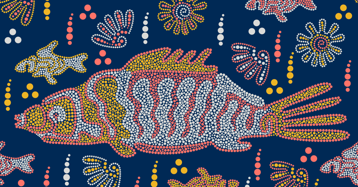 Aboriginal fishing art