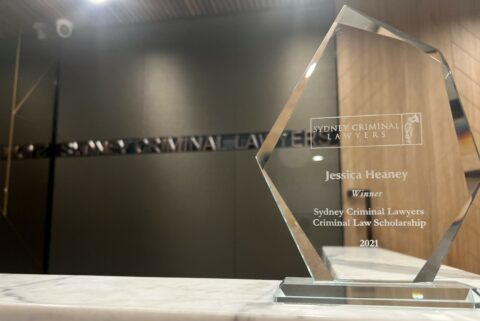 Sydney Criminal Lawyers Scholarship trophy