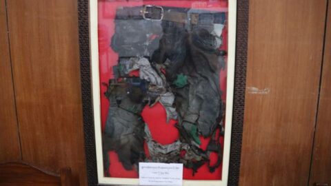 Clothes worn by 27-year-old Tibetan man Jamphel Yeshi, when he self-immolated in New Delhi in 2012