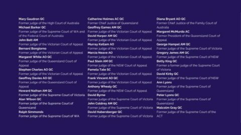 The list of retired judges who are calling for the establishment of a National Integrity Commission