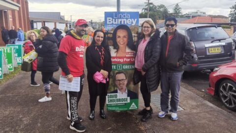 Kat with Indigenous affairs minister Linda Burney