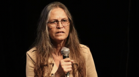 Aunty Deborah Briggs speaks at the Pilliga Project launch in January