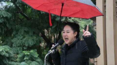 NSW Greens MP Jenny Leong tells the US Supreme Court where to go