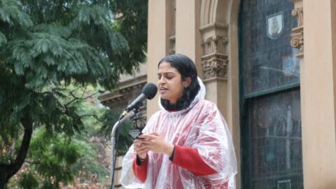 Unite Against the Right’s Hersha Kadkol organised the rally