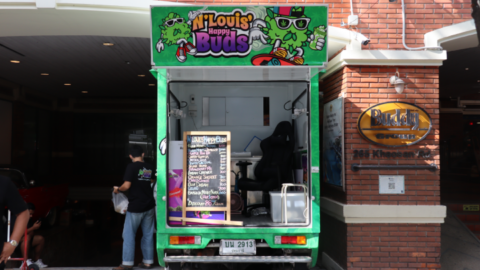 A mobile roadside dispensary