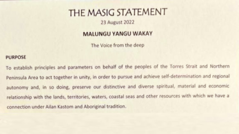 Masig statement