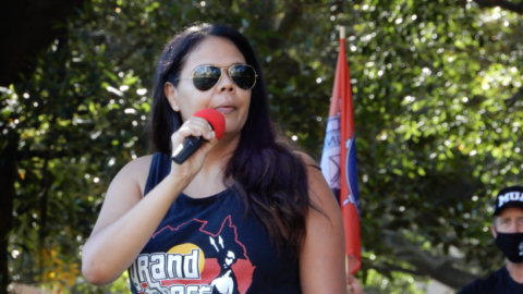 FISTT spokesperson and NSW Greens upper house candidate Lynda-June Coe