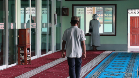 The call for prayer rings out in the afternoon at Masjid Darul Islam, in the centre of Mae Sot’s Muslim residential neighbourhood