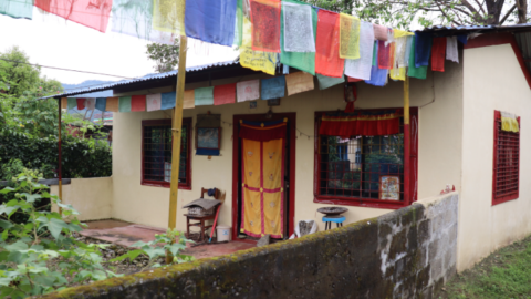 A backyard of one of the 100 plus Tibetan families living in Tashiling
