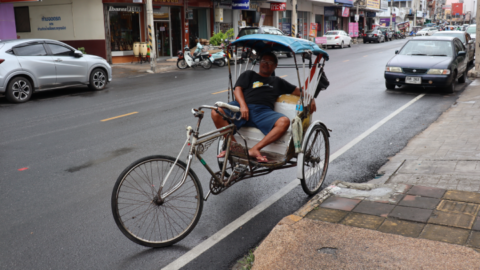 Cycle rickshaws are rare these days, but they’re still around