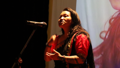 Dristi Nepal director Parina Subba Limbu addresses a TEDx conference