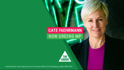 NSW Greens MLC Cate Faehrmann