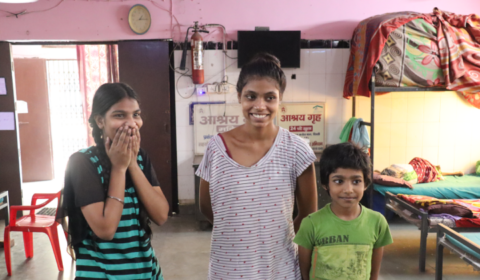 Gagan, Kulwant and Gulmeet living at the homelessness centre