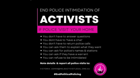 Police intimidation activists