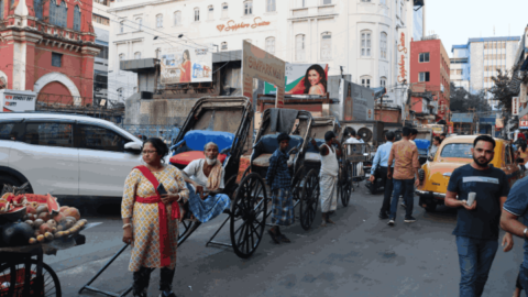 A tana rickshaw stand