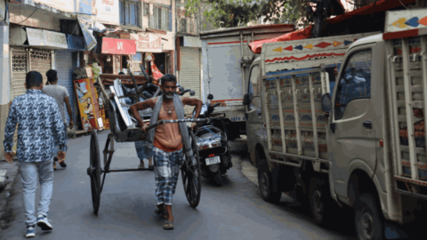 Tana rickshaws are also a popular method of shifting goods around