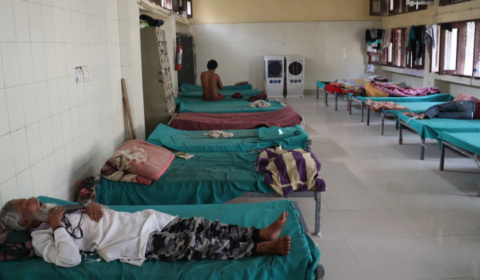 The sleeping room in one of the local men’s shelters
