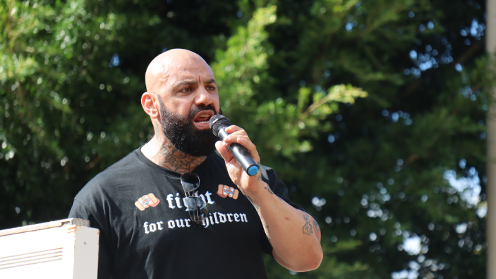 The MC at the Christian Lives Matter rally warned the crowd they weren’t there for violence about half a dozen times to begin proceedings