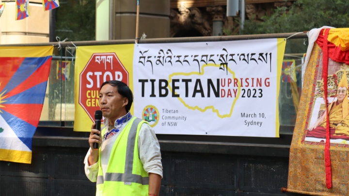 Tibetan Community NSW secretary Migmar Tsering spent four years in a Chinese prison for protesting for human rights the Tibetan capital Lhasa