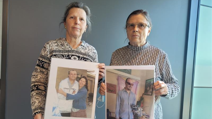 Todd’s aunt Margarette Hill and mother June Wilkins at Lidcombe Coroner’s Court in July 2022