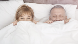 Older couple in bed