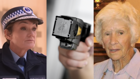 Police taser elderly