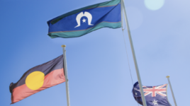 Australian and Aboriginal flags
