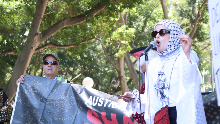 Palestine Action Group Sydney spokesperson Assala Sayara asks if we support the genocide
