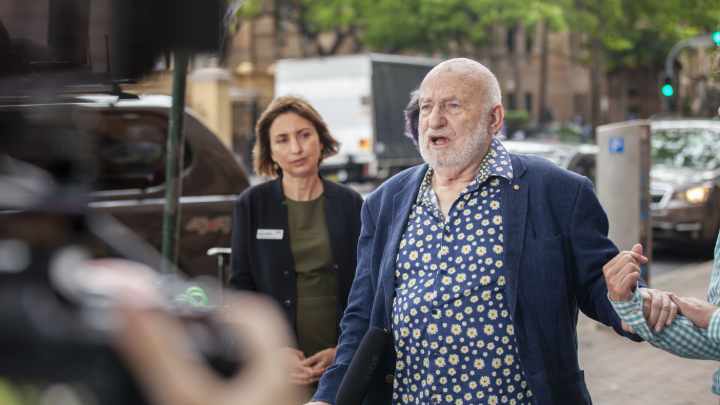 Tony Trimingham tells reporters it is time for lifesaving policy change. Photo supplied Uniting