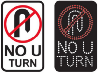 No u turn sign