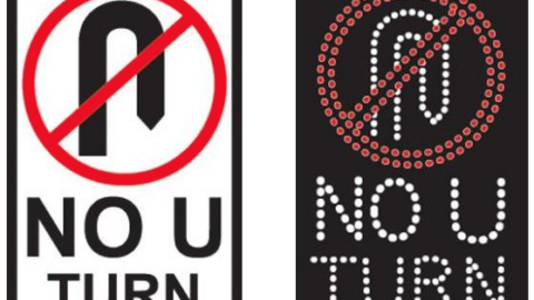 No u turn sign