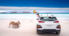 Car on the beach Australia