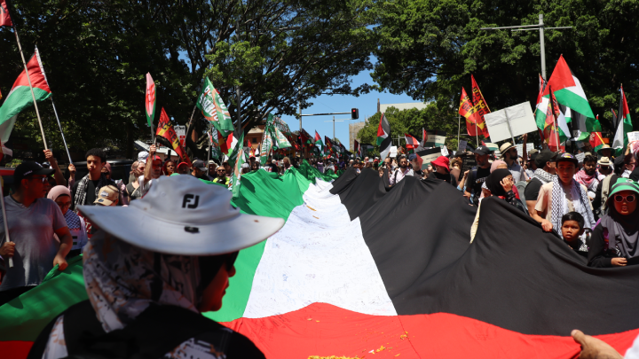 The Palestinian flag engulfs the CBD streets yet again