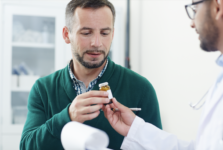 Man taking medication