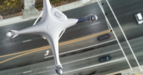 Drone over road