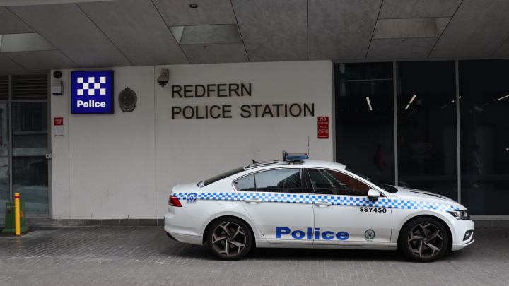 The protest march made its way up Redfern Street to the intersection at Regent, directly across the road from the Redfern Police Station, and made their voices known