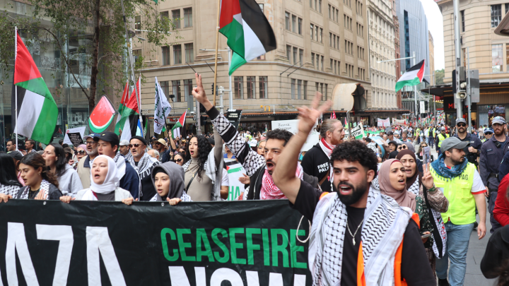Ceasefire protest Gaza Sydney