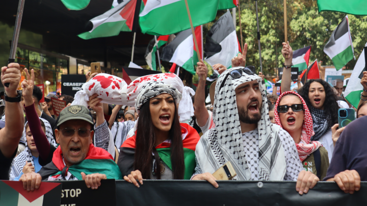 On Easter Sunday, as the procession rolled through the CBD, it roared for a ceasefire