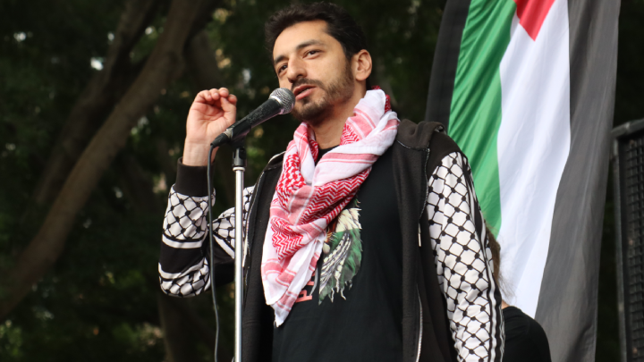 Palestinian activist Mohamed Zorob spoke of return to a free Palestine