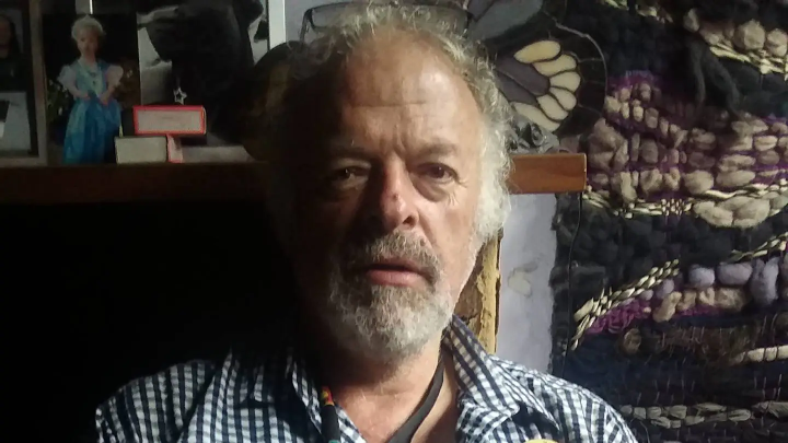 Sydney activist Stephen Langford is a habitual paster of pieces of paper on colonial statues Sydney activist Stephen Langford is a habitual paster of pieces of paper on colonial statues