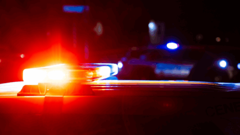 Police car lights