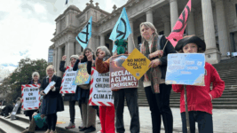 Climate signs and protest