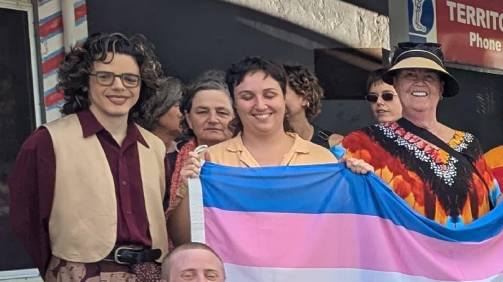 Justice Not Jails spokesperson Tony Sinni on the far left, as they protested alongside other JNJ members last week in response to Finocchiaro’s transphobic comments in relation to prisons Justice Not Jails spokesperson Tony Sinni on the far left, as they protested alongside other JNJ members last week in response to Finocchiaro’s transphobic comments in relation to prisons