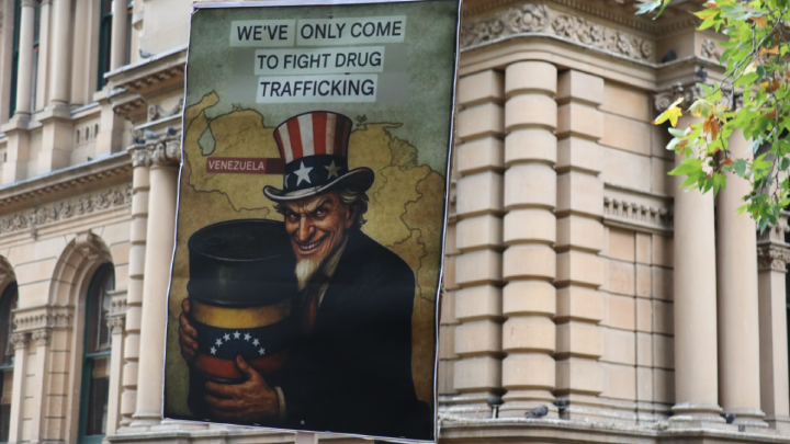 Rally against US operation in Venezuela