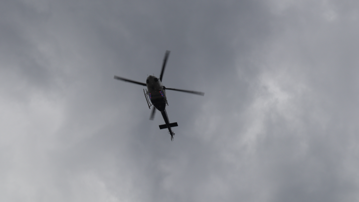A NSW police helicopter hovered low over the rally for Venezuela for close to half an hour, which apparently served the purpose of making it difficult for the rally to go ahead due to the sound A NSW police helicopter hovered low over the rally for Venezuela for close to half an hour, which apparently served the purpose of making it difficult for the rally to go ahead due to the sound