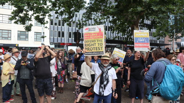 Rally against US operation in Venezuela