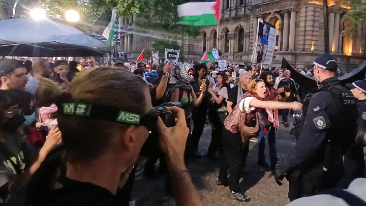 Protest against Israeli president