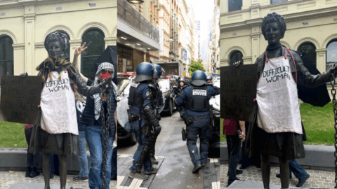 Arrest woman for protesting