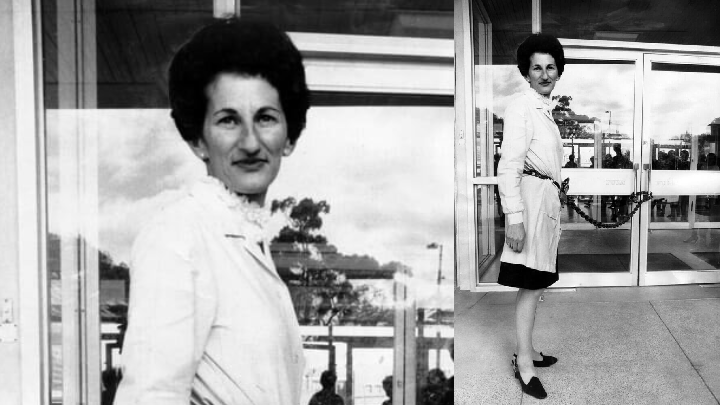 Zelda D'Aprano chained herself to the doors of the Commonwealth Arbitration Commission building calling for equal pay for women in 1969