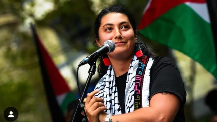 Naarm-Melbourne antimilitarist activist Nathalie Farah
